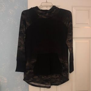 LuLaRoe Black and Brown Camouflage Hoodie